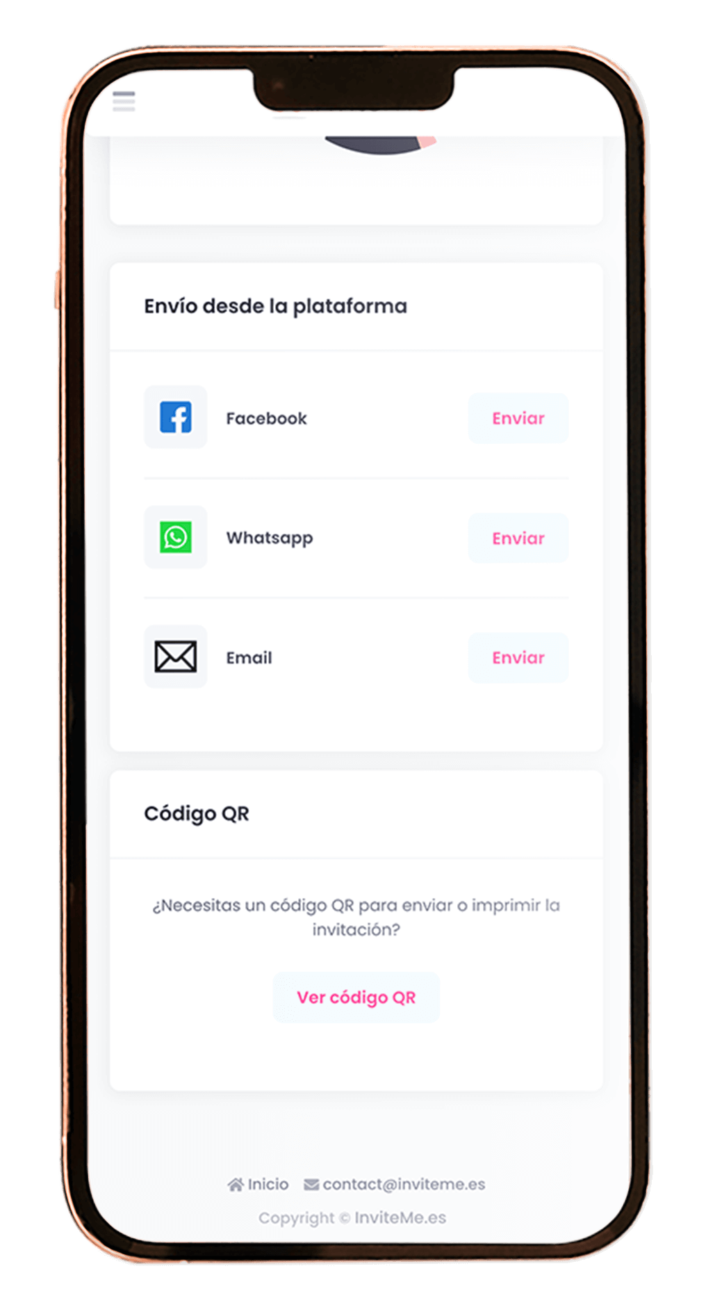 InviteMe.es - Envío de invitación
