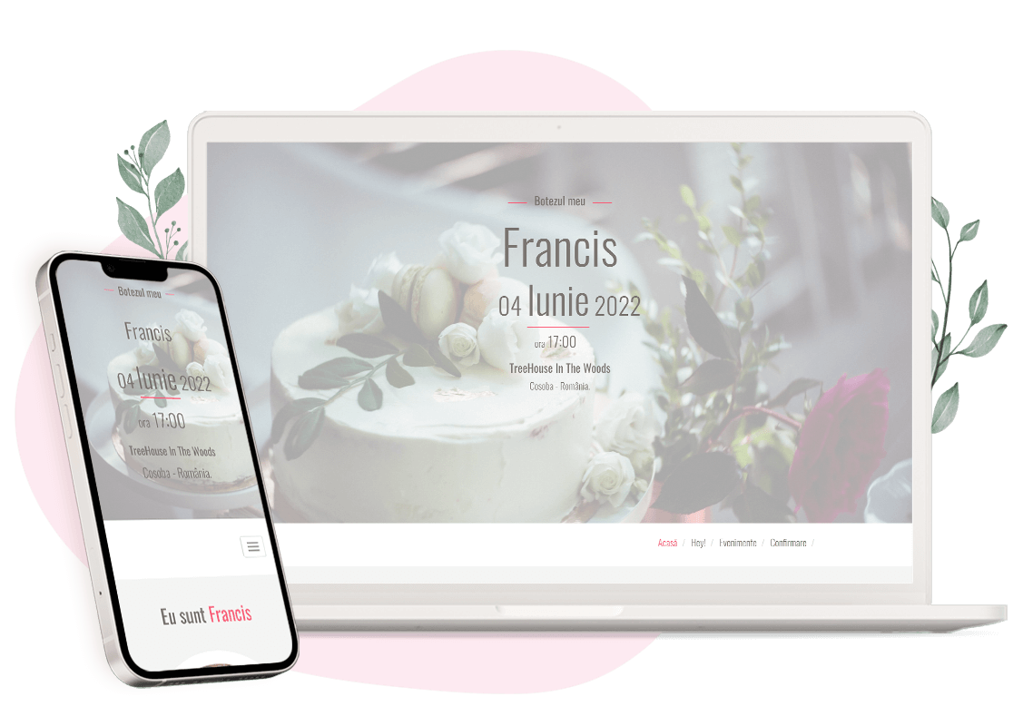 Plantilla de invitación online de Bautizo: Pure