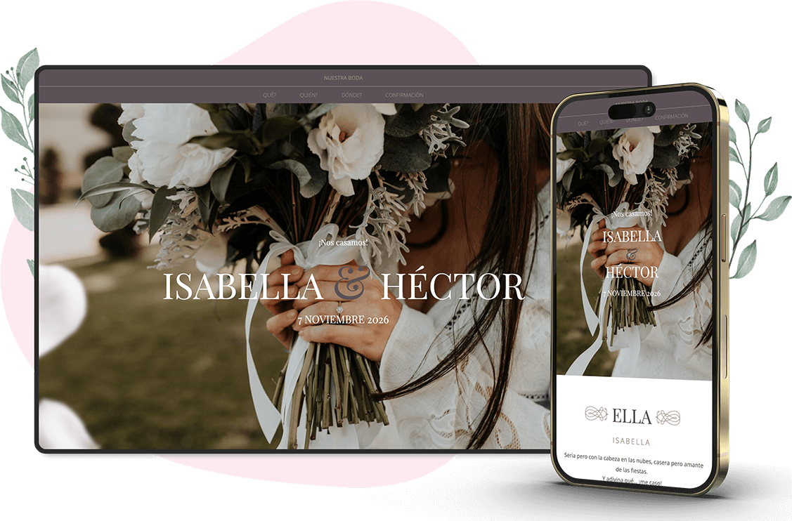 Plantilla de invitación online de Boda: Classy