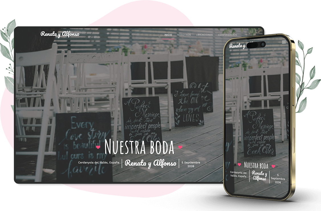 Plantilla de invitación online de Boda: Innocent