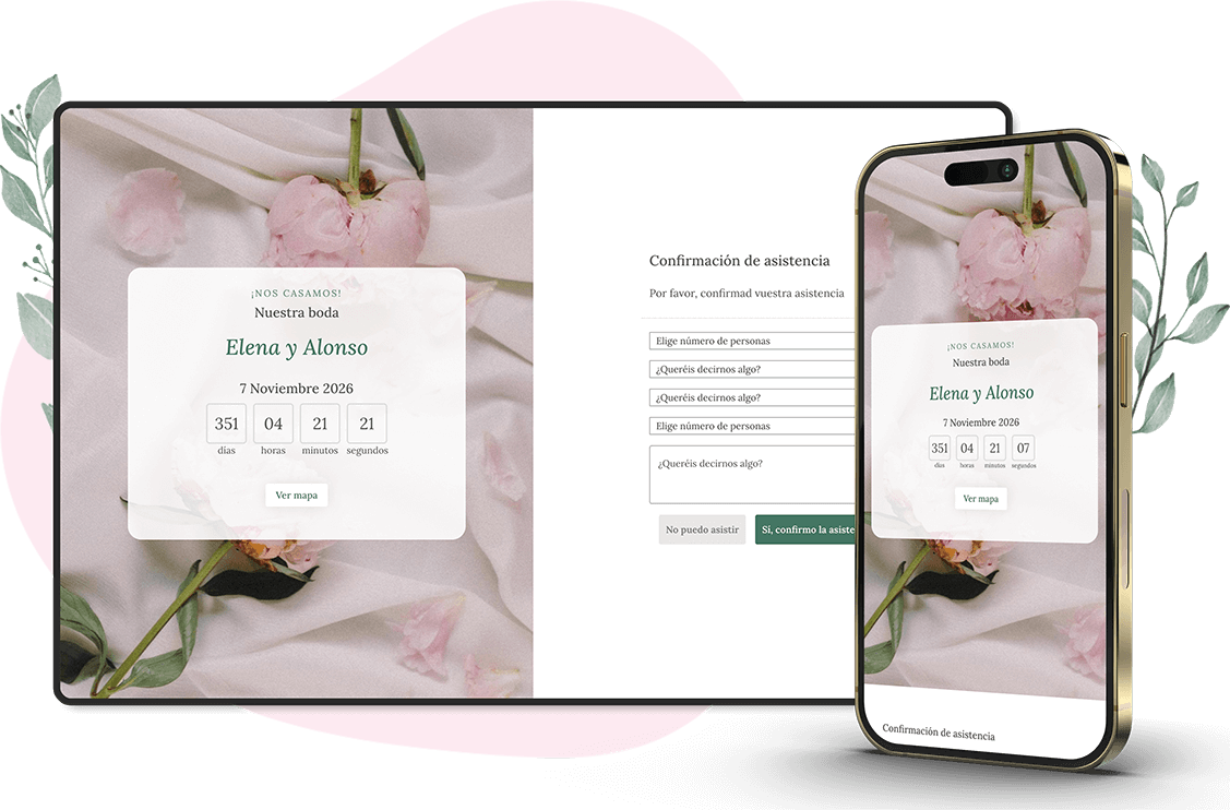 Plantilla de invitación online de Boda: Minimal