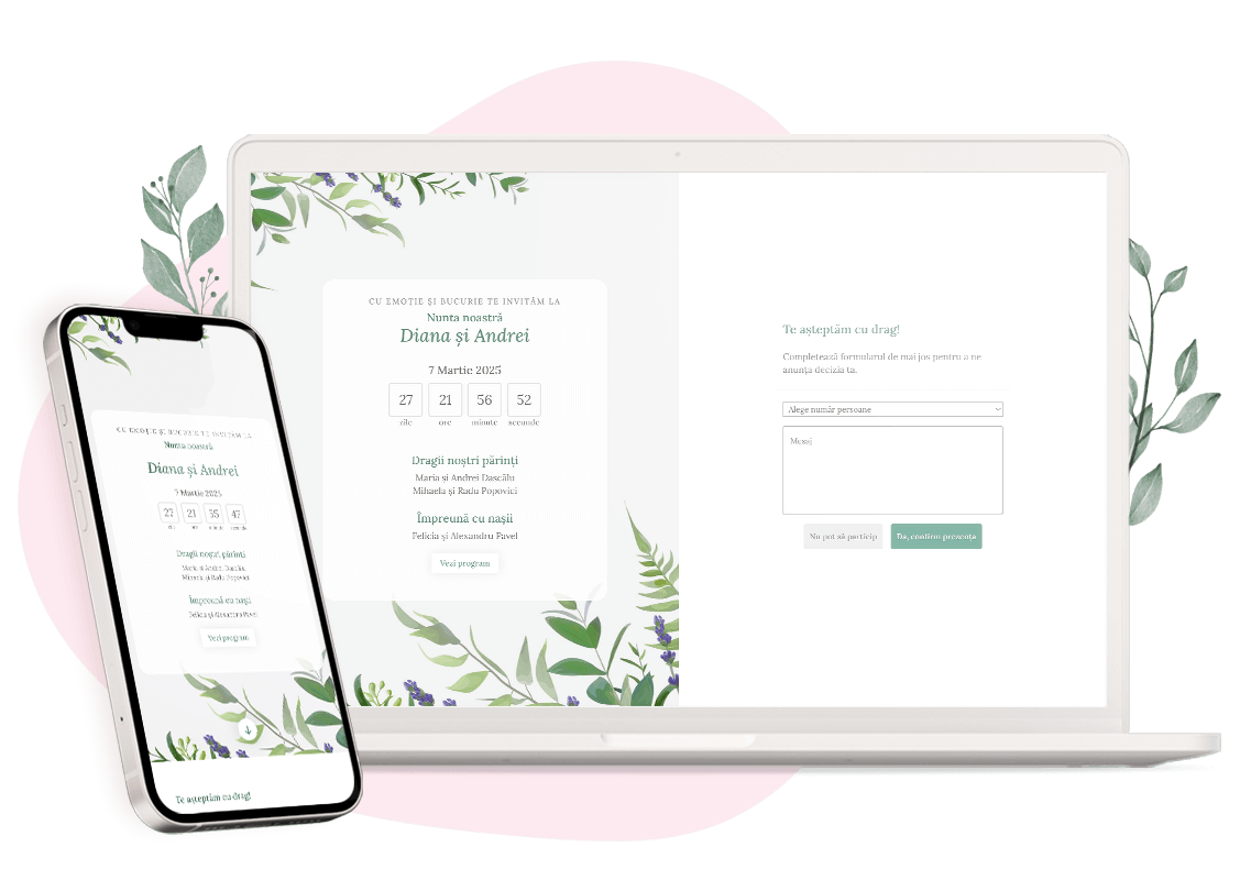 Plantilla de invitación online de Boda: Minimal