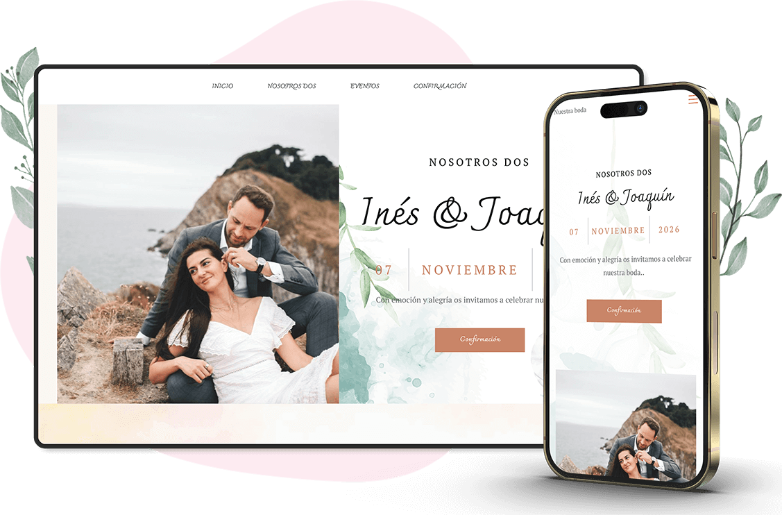 Plantilla de invitación online de Boda: Serenity