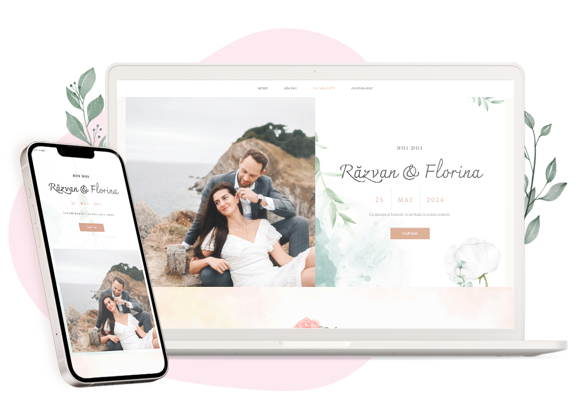 Plantilla de invitación online de Boda: Serenity