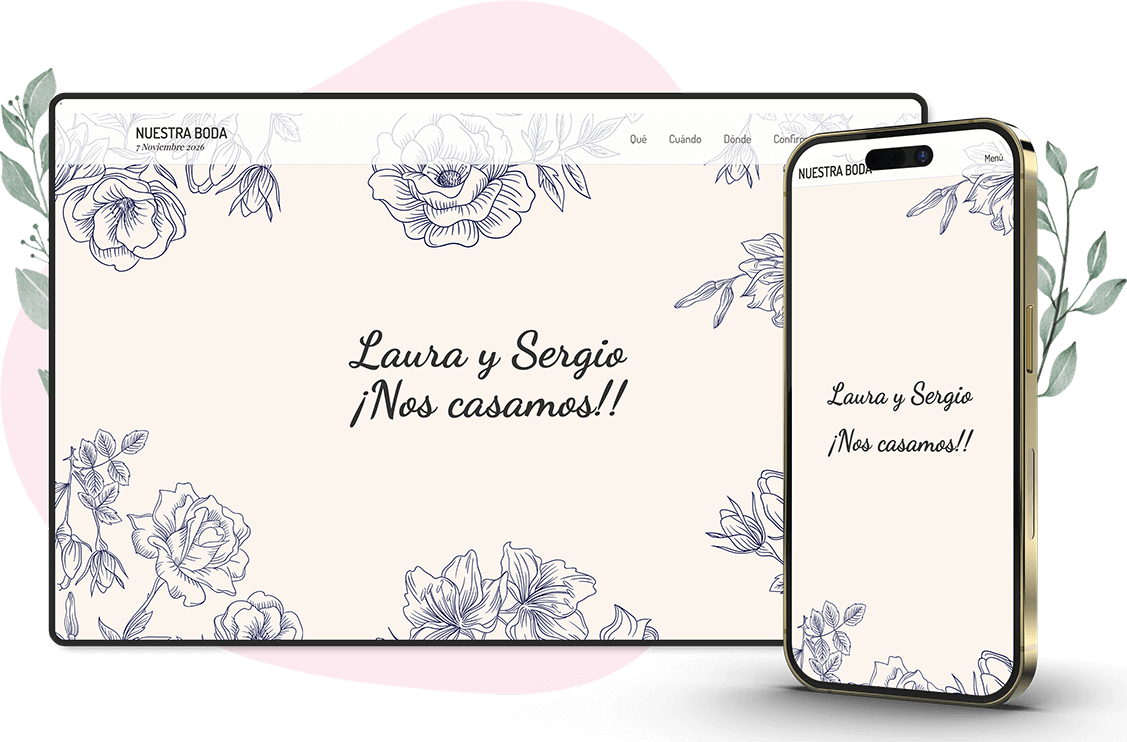 Plantilla de invitación online de Boda: Simple love