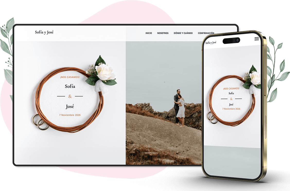 Plantilla de invitación online de Boda: Timeless